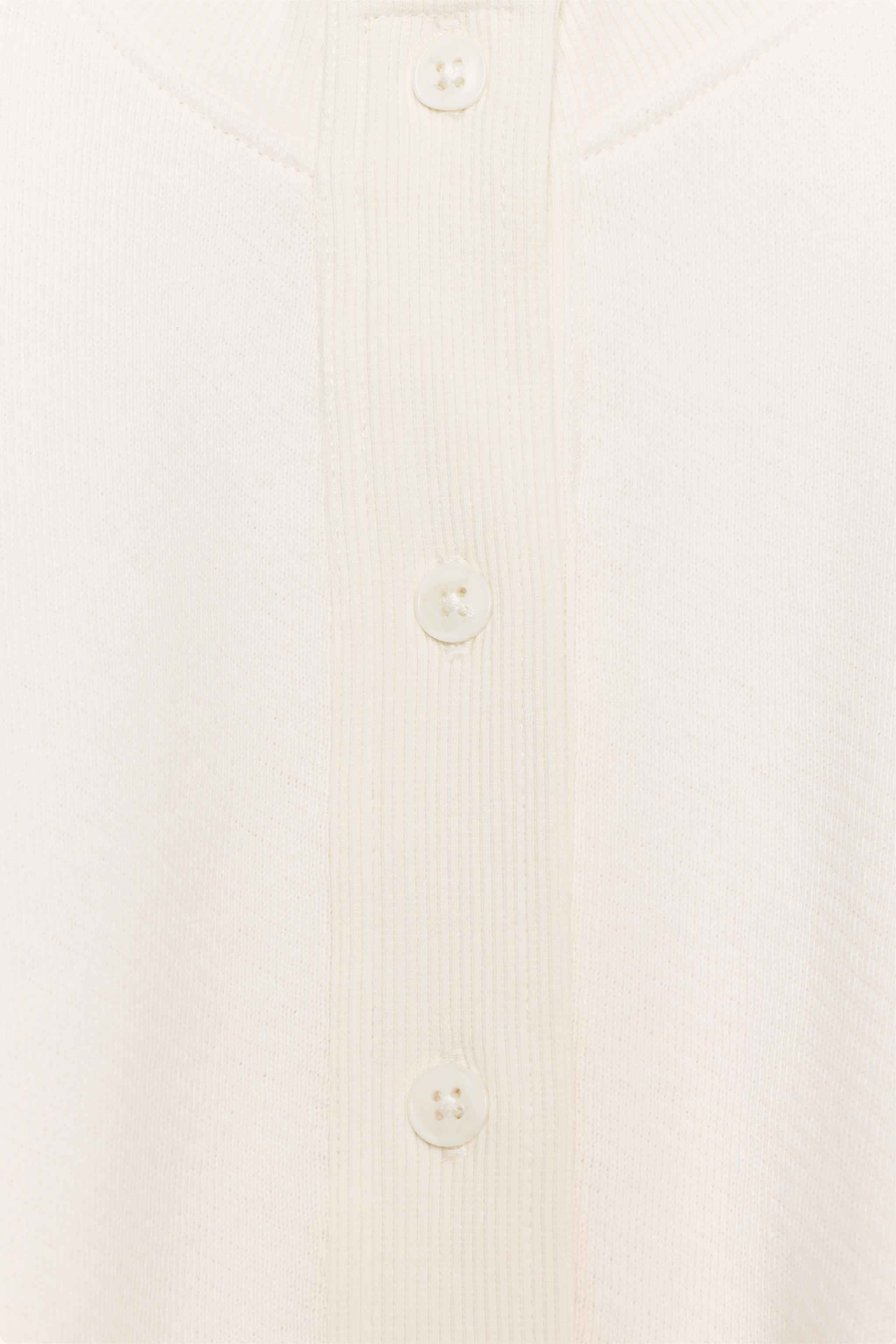 COTTON BUTTON-UP SWEATSHIRT